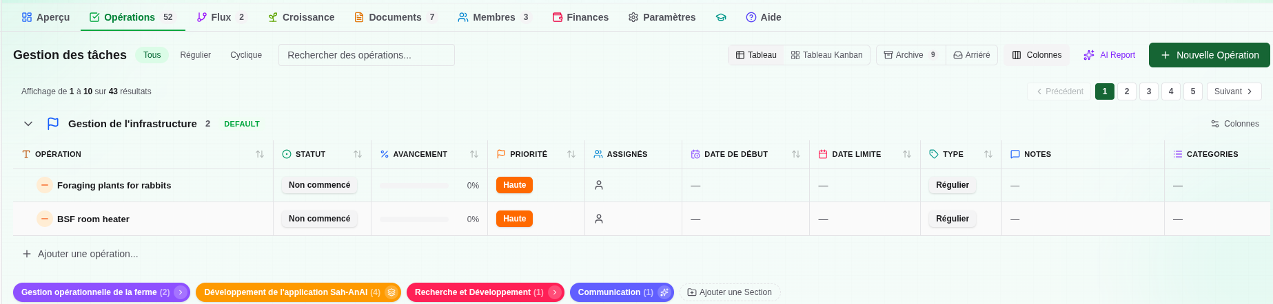 Operations Management screenshot